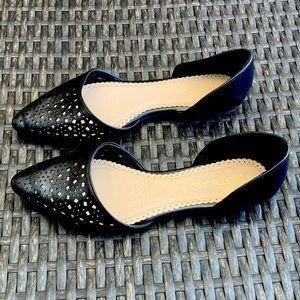 Restricted Women Black Flats Shoes Size 8